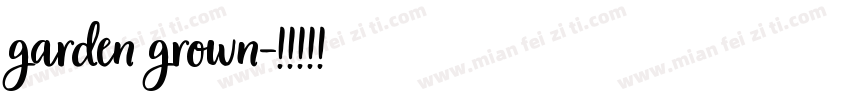 garden grown字体转换